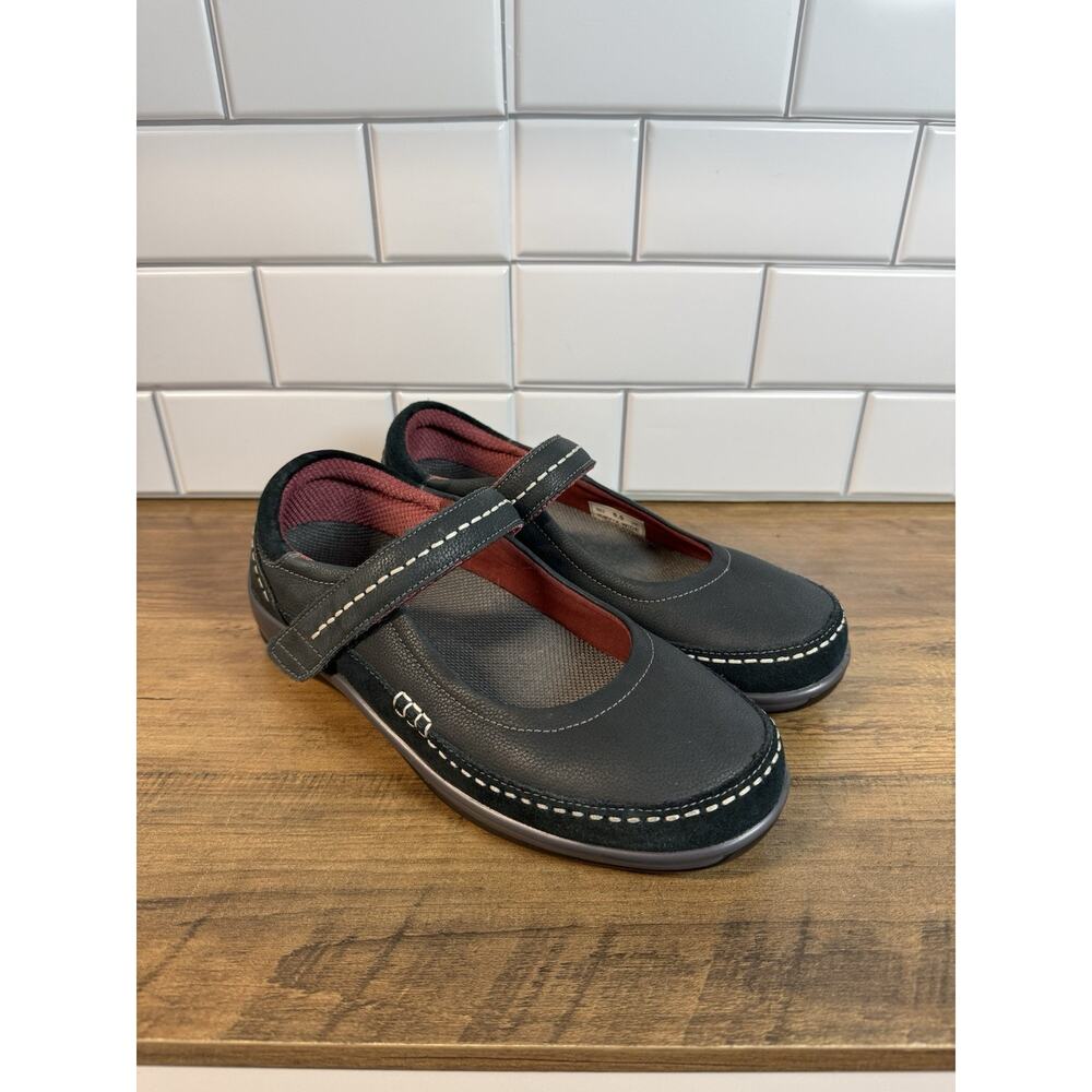 Orthofeet Athens Mary Jane Shoes Navy Blue Orthopedic Comfort Womens Size 8.5 XW